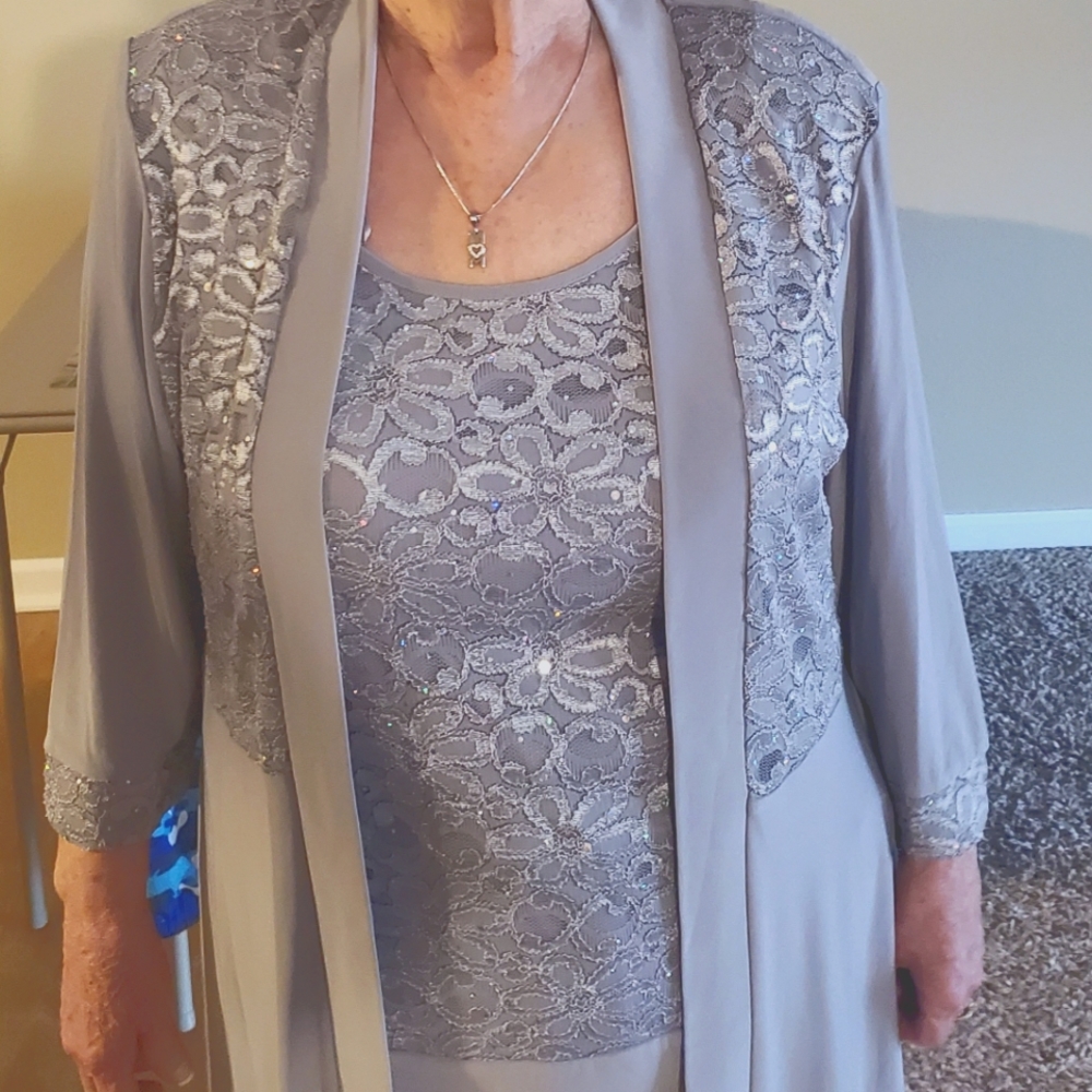 Silver Pant Suit